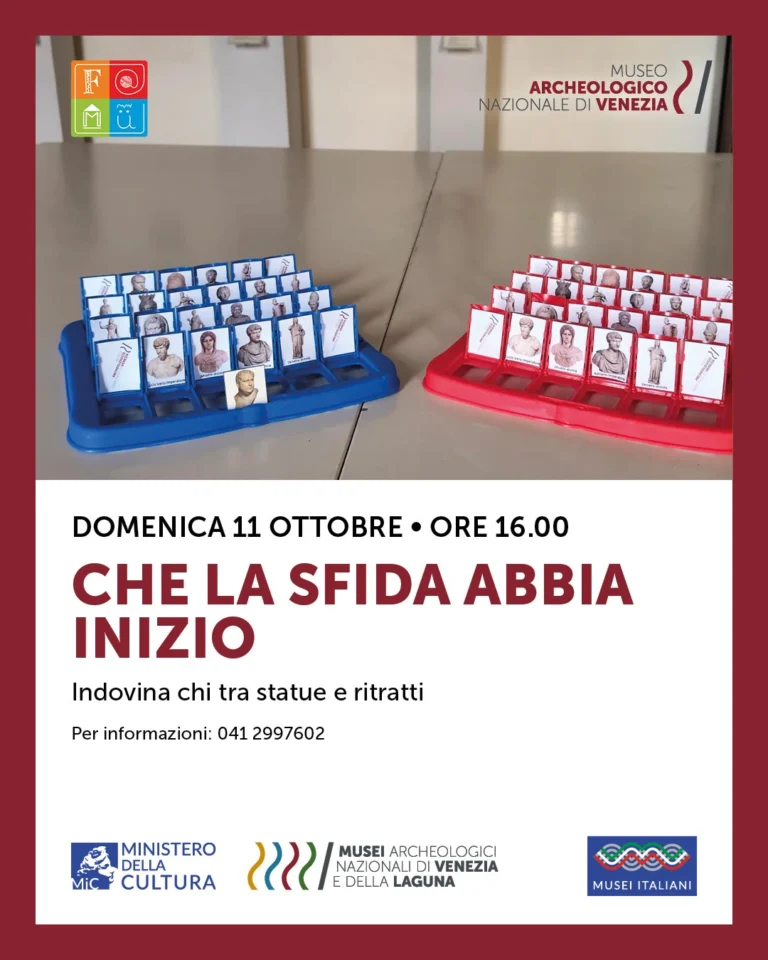 Che la sfida abbia inizio: indovina chi tra statue e ritratti F@Mu Giornata delle Famiglie al Museo 11 ottobre 2026, ore 16:00 - Museo archeologico nazionale di Venezia